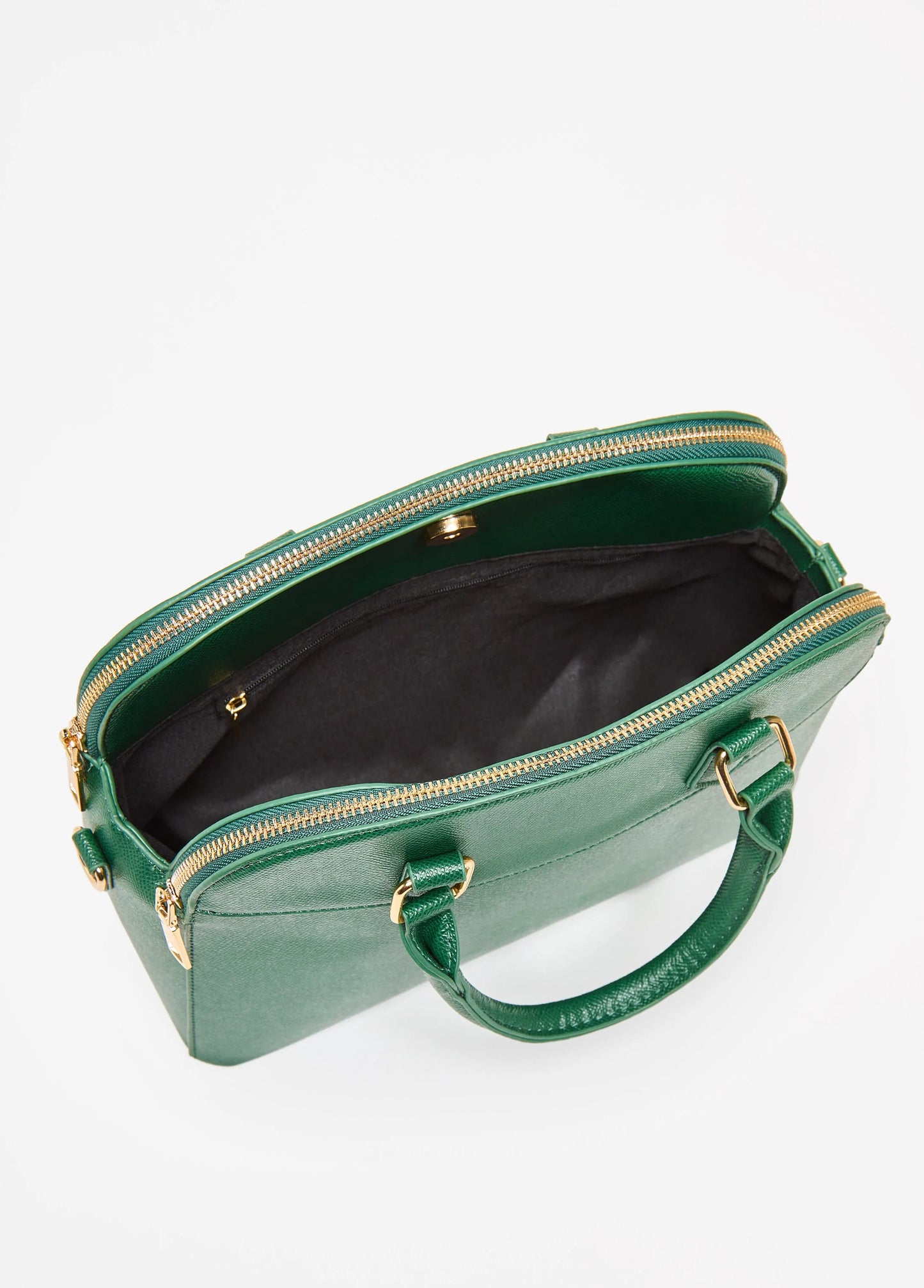 Texture Faux Leather Satchel