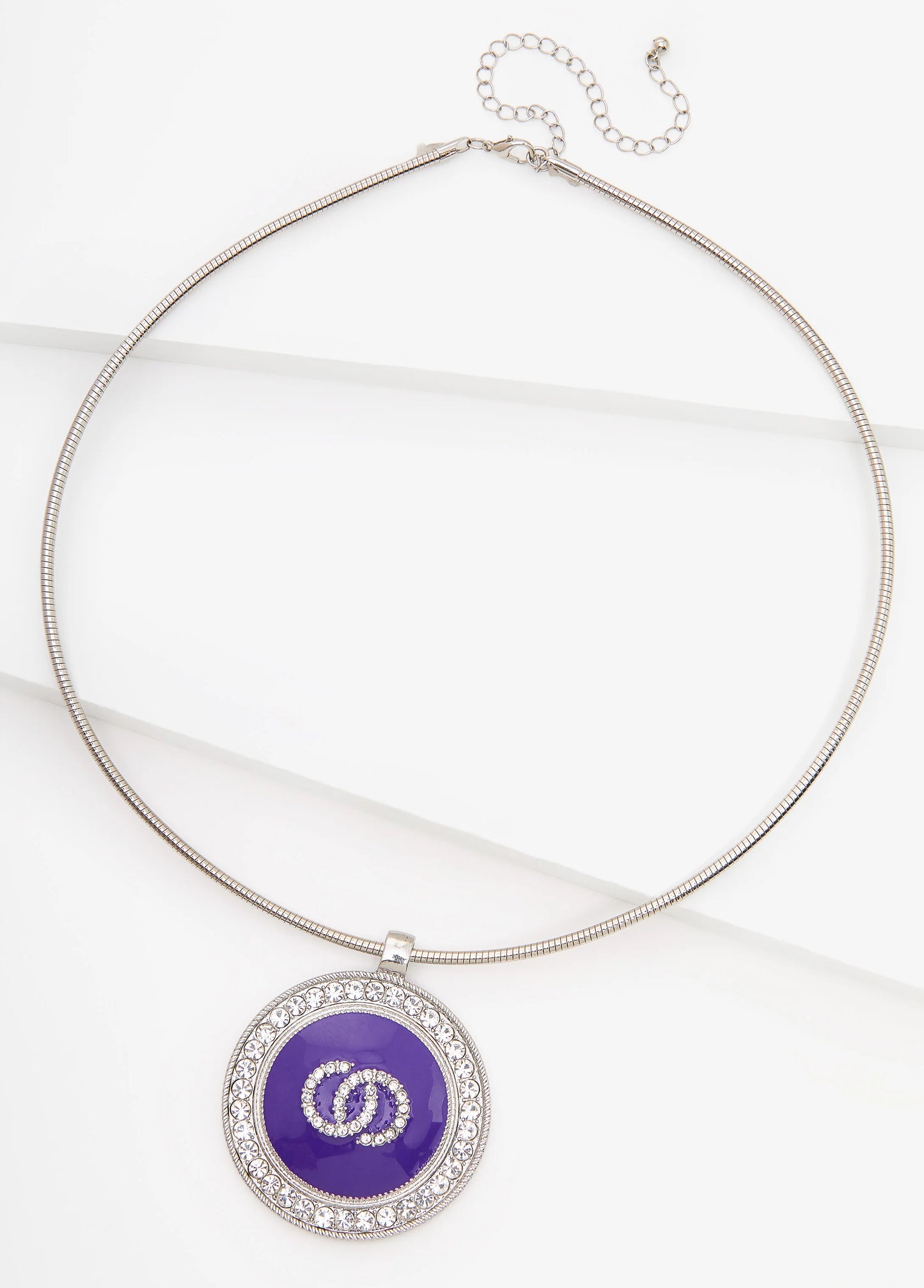 Crystal Rings Pendant Necklace