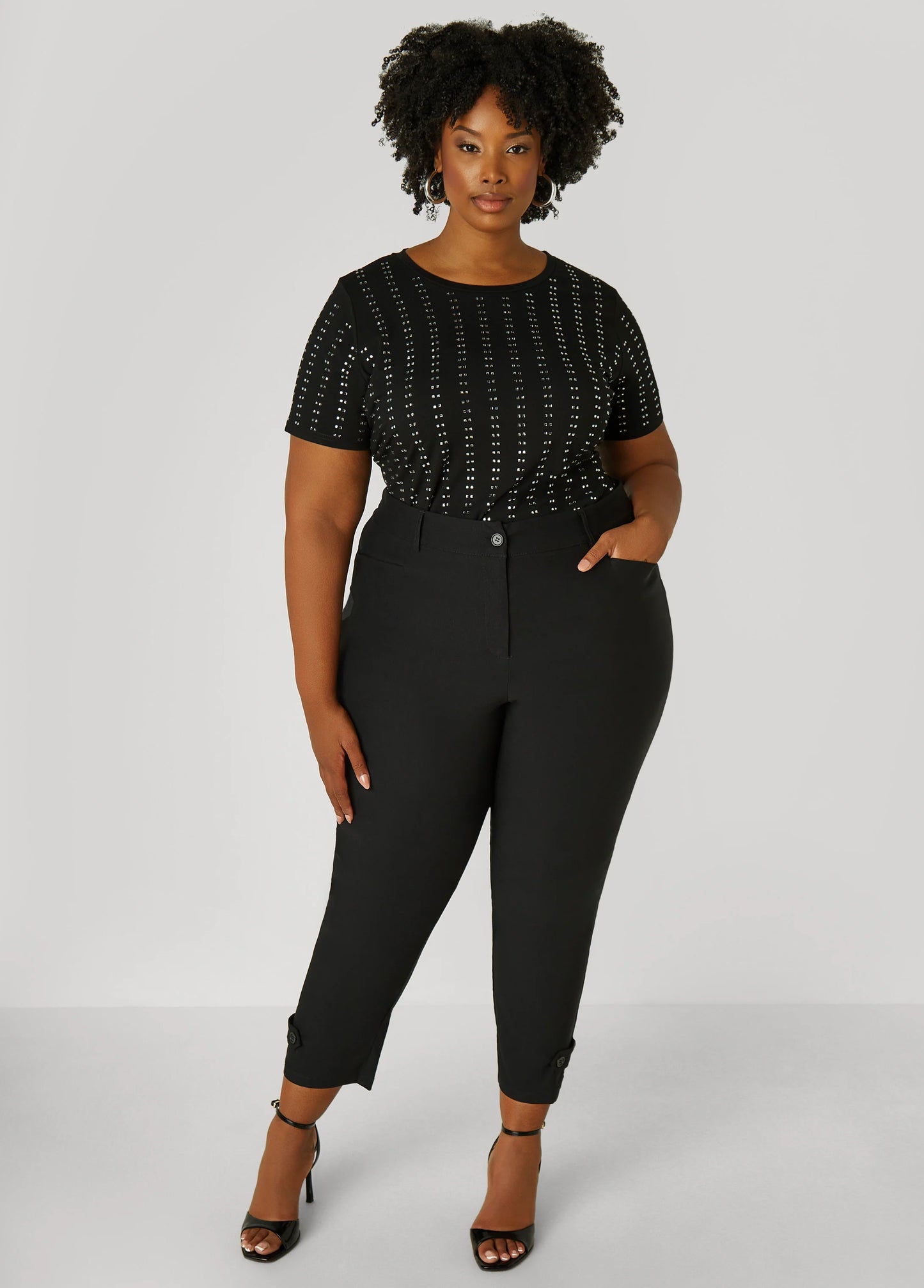 Millennium Tab Detail Ankle Pants