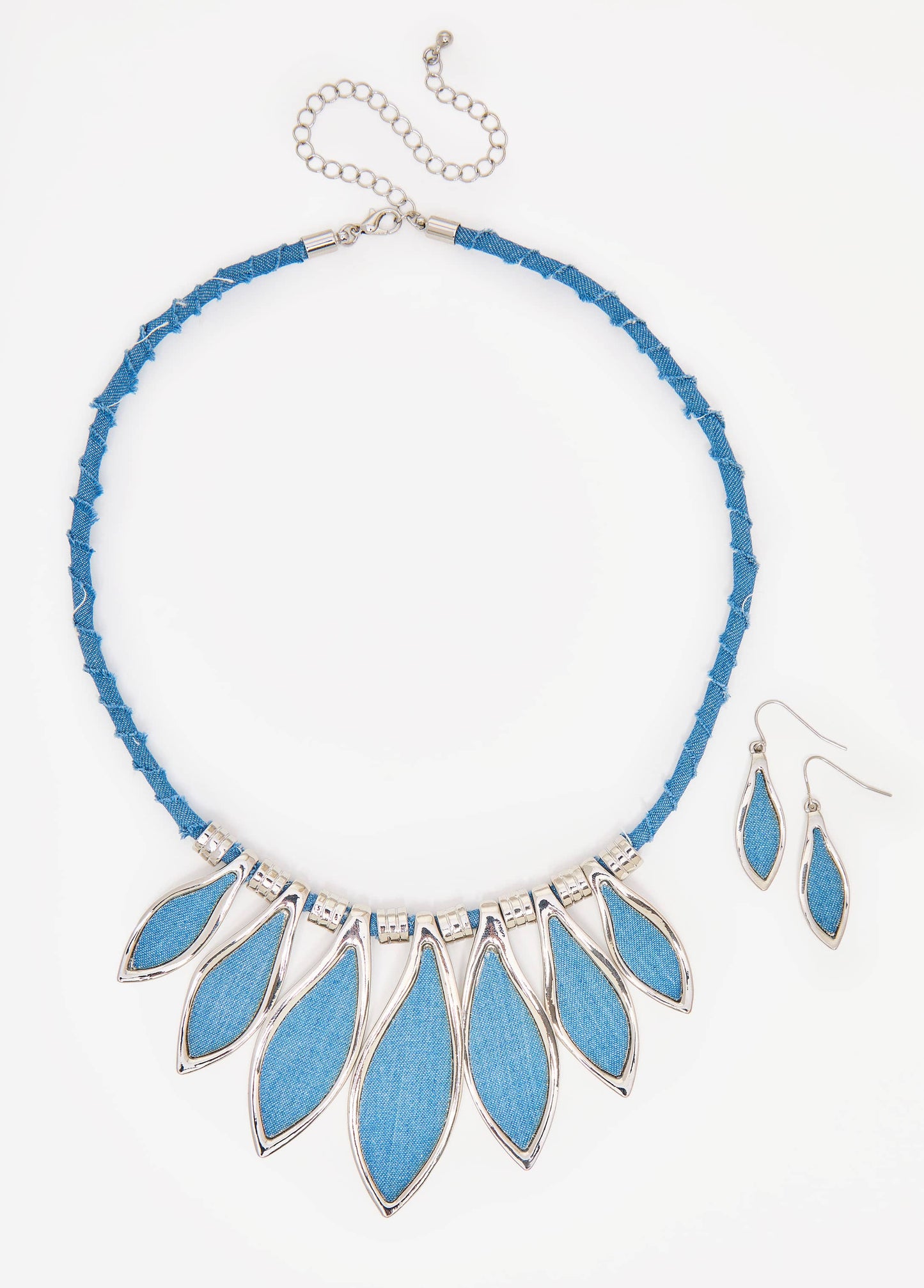 Denim Necklace Set