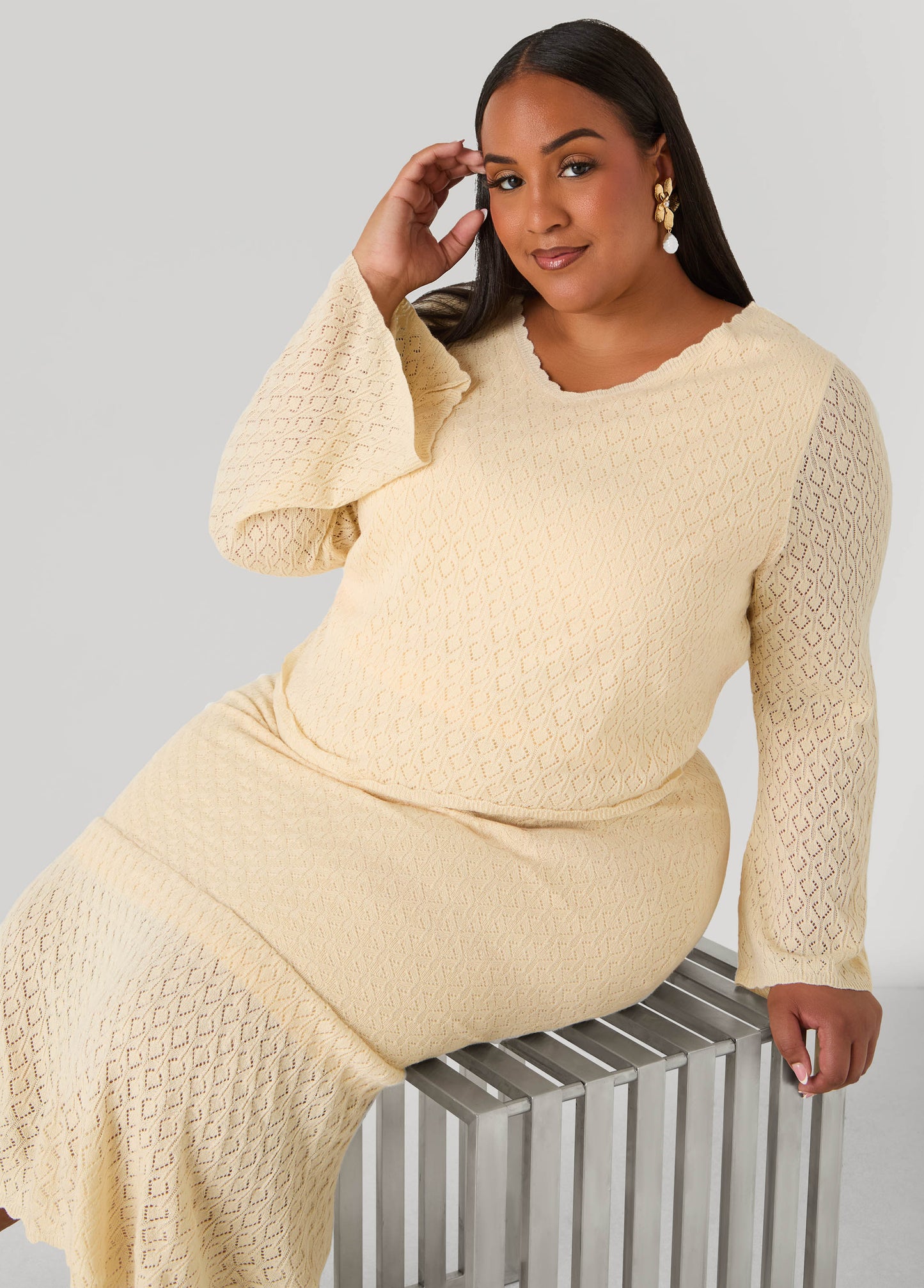 Pointelle Knit Top