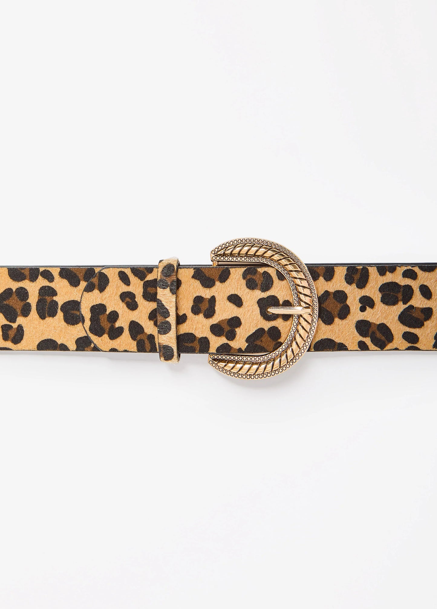Animal Faux Calf Hair Belt