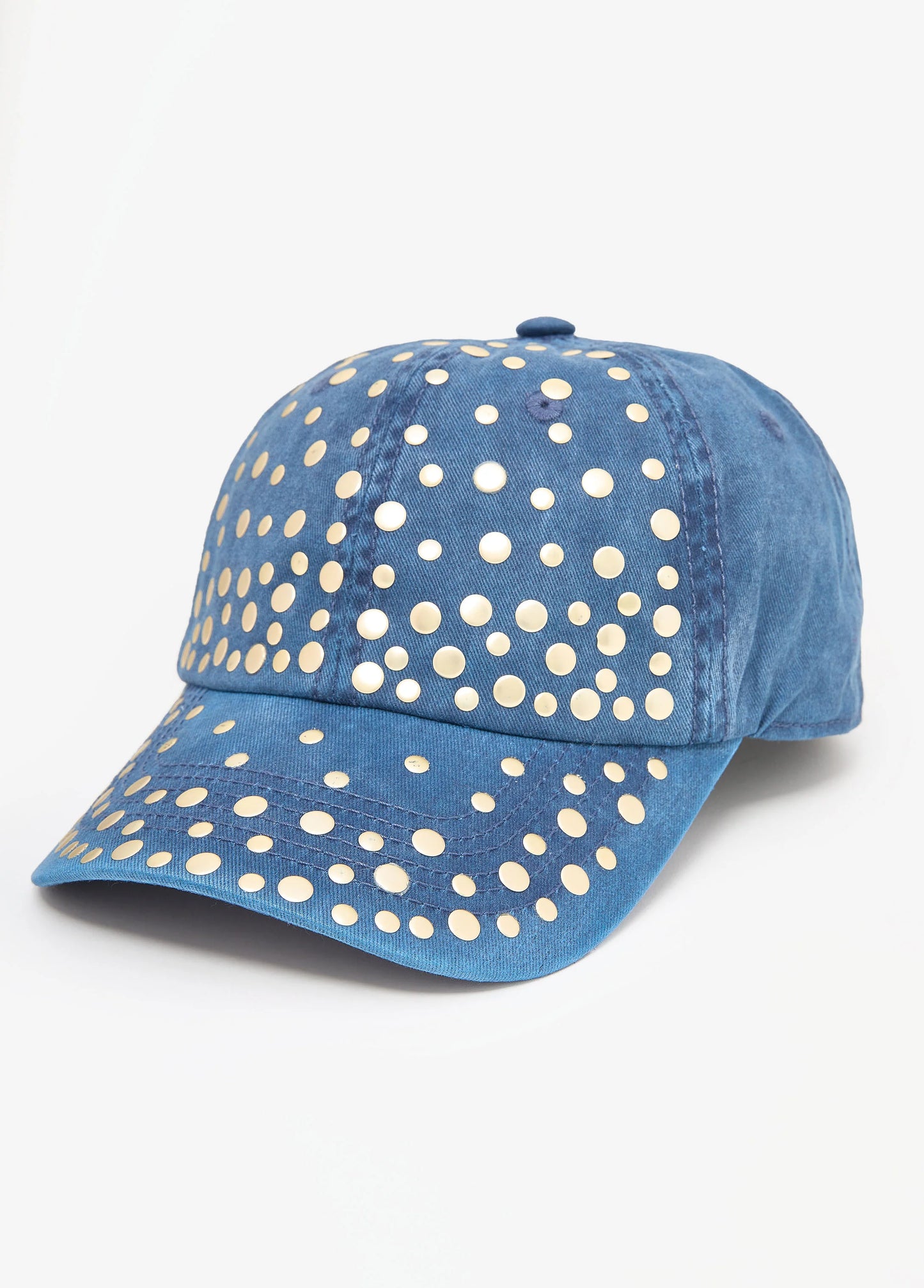 Studded Denim Baseball Hat