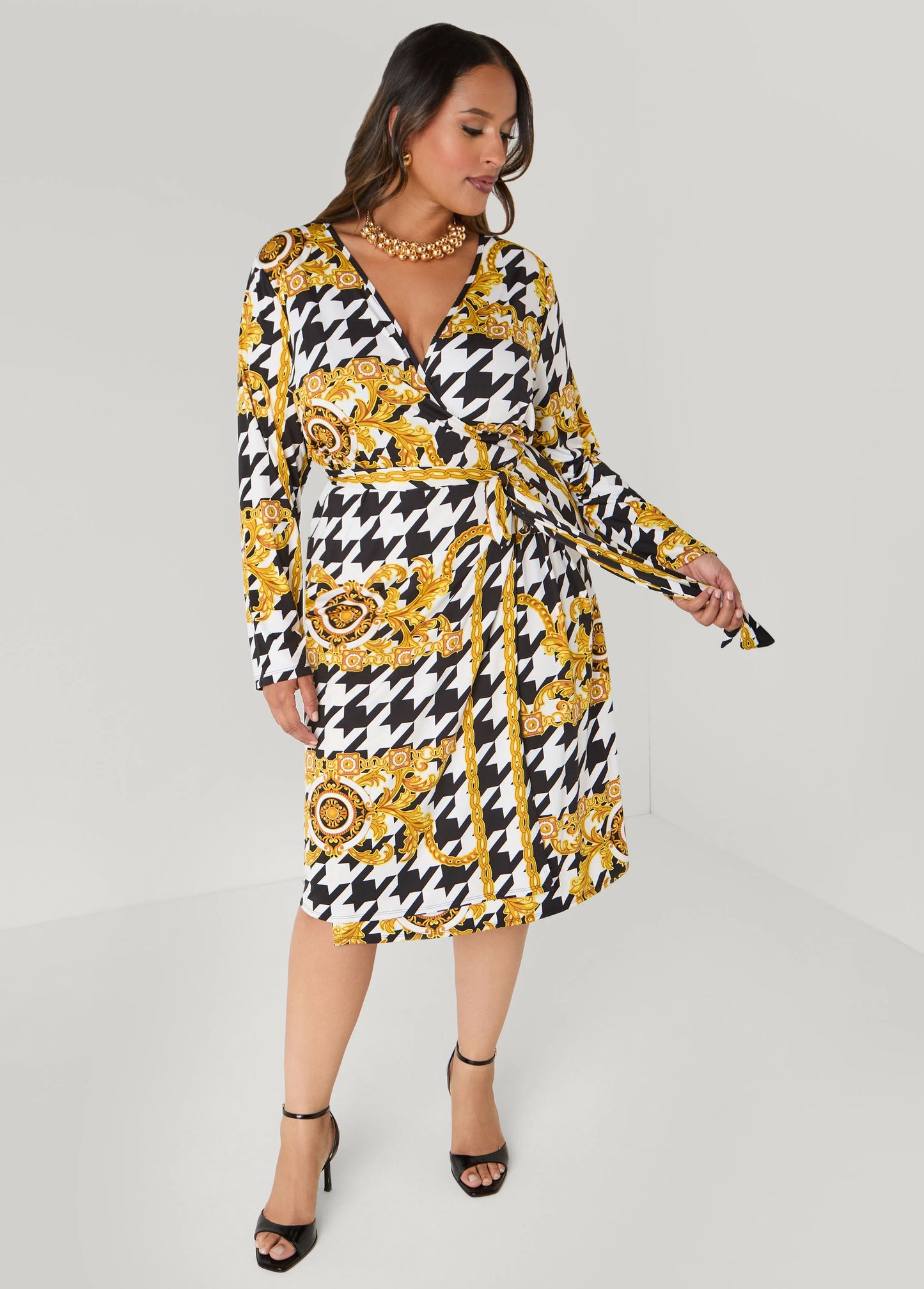 Status Print Wrap Dress