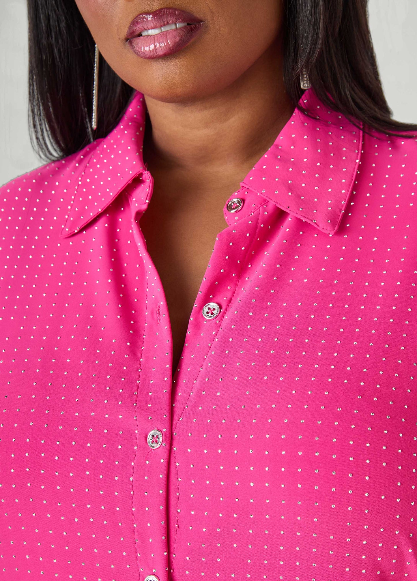 Studded Maxi Shirtdress