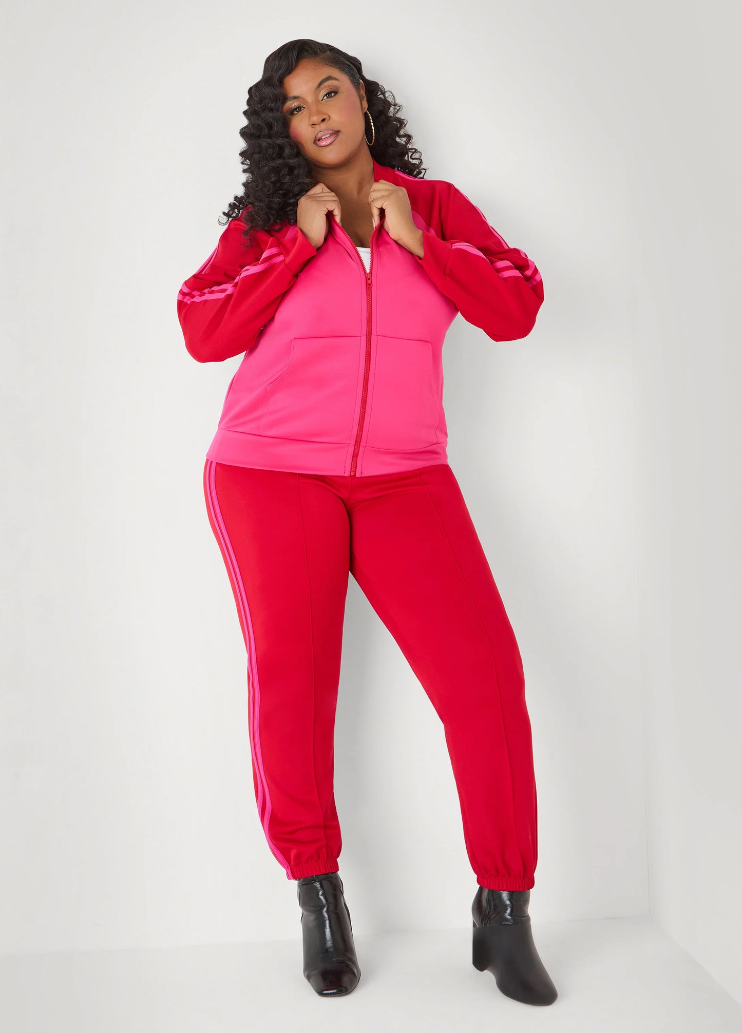Striped Two Tone Track Jacket