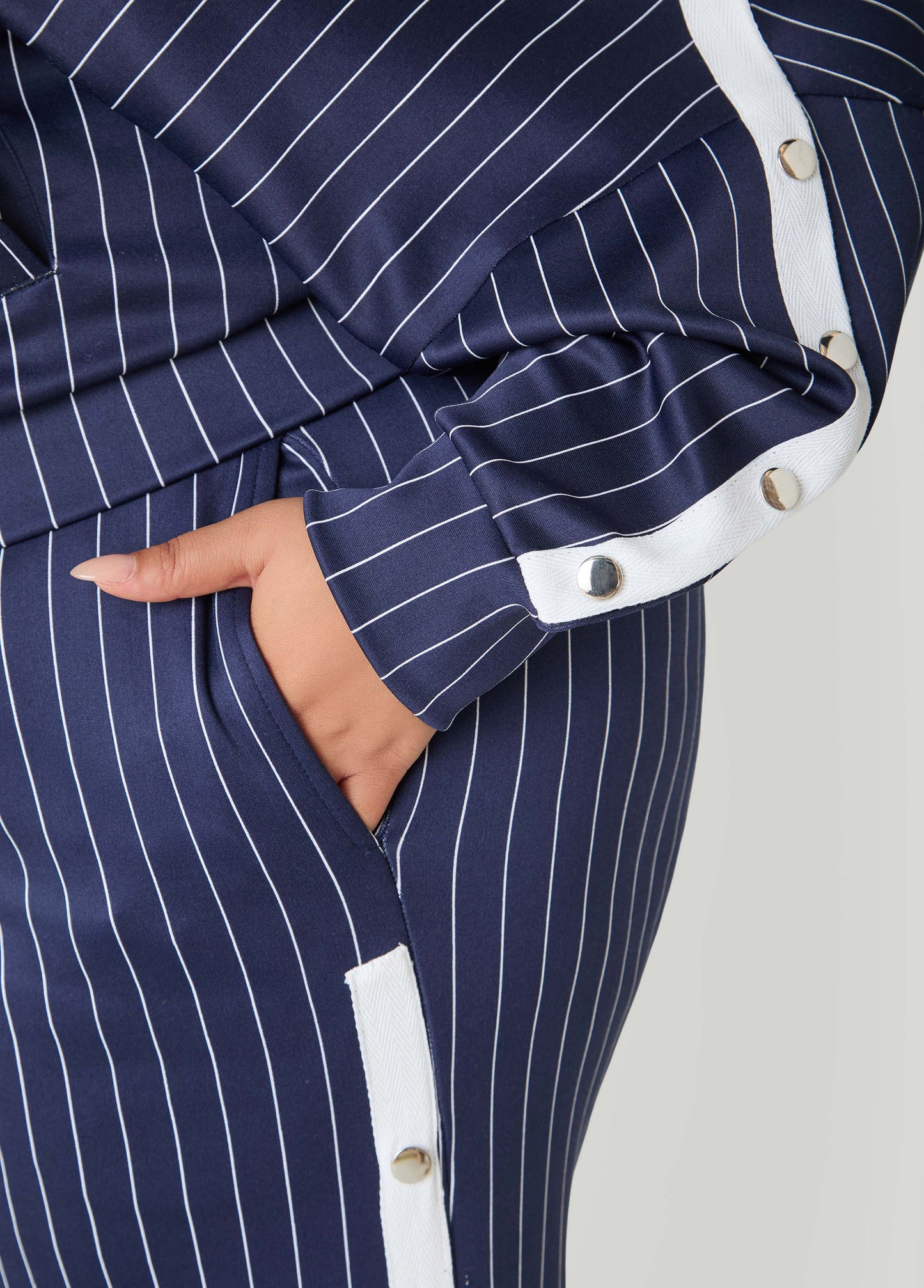 Pinstriped Track Jacket
