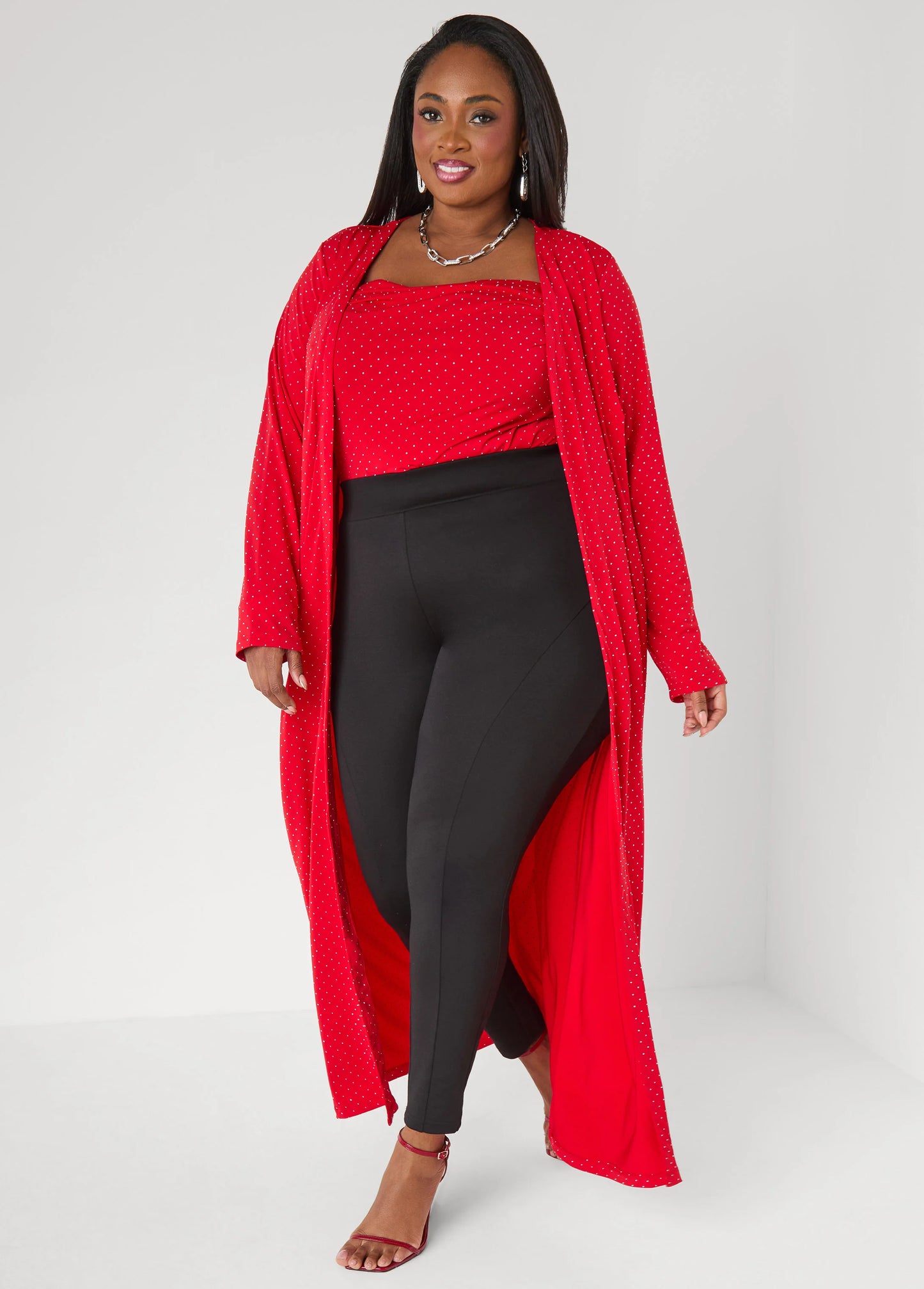 Studded Open Front Duster