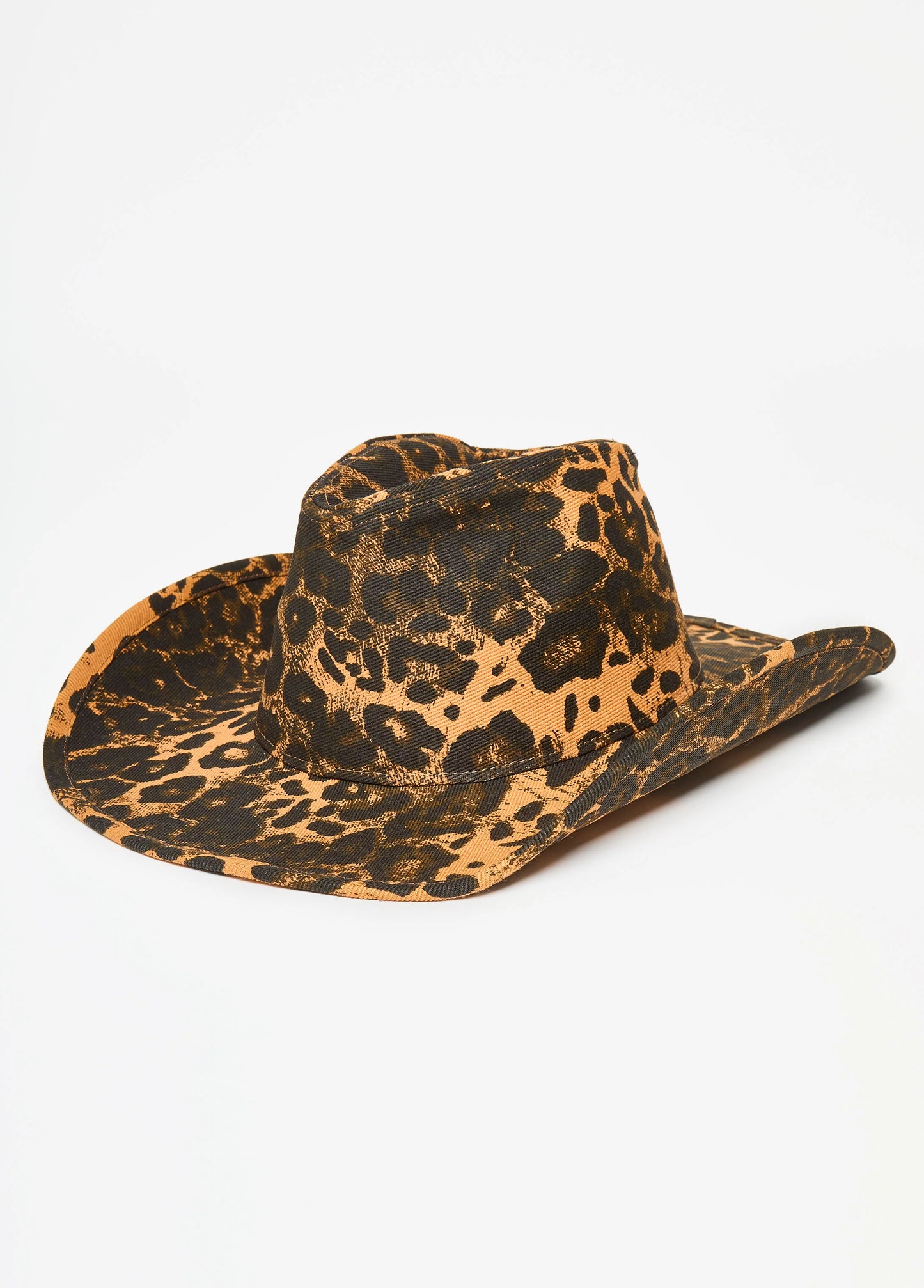 Animal Print Denim Cowboy Hat