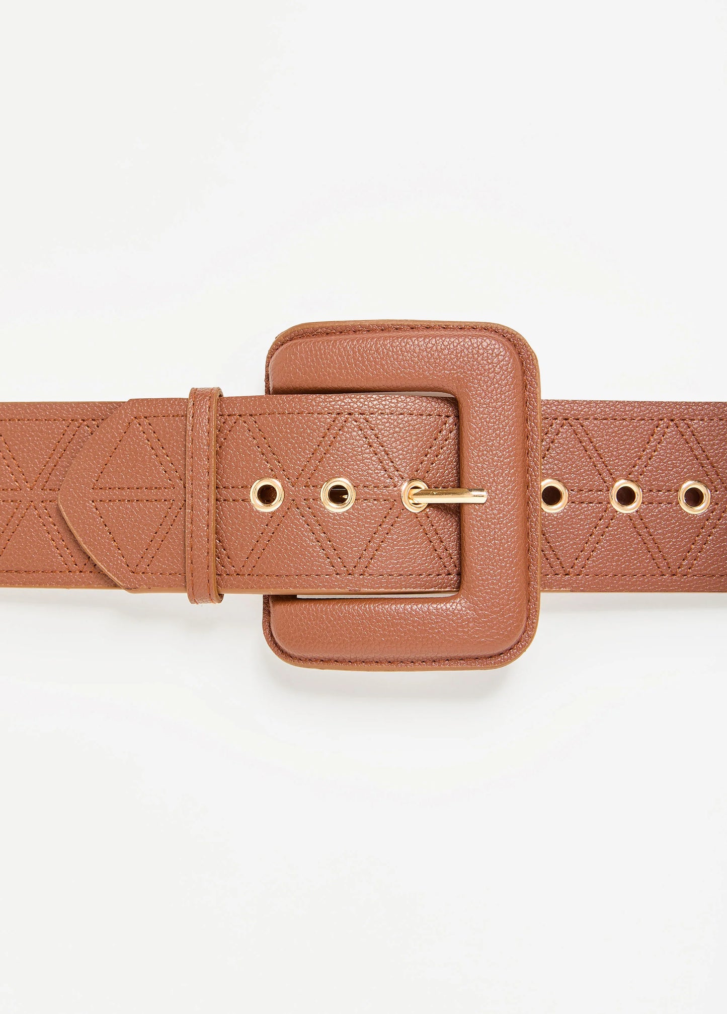 Quilted Faux Leather Belt