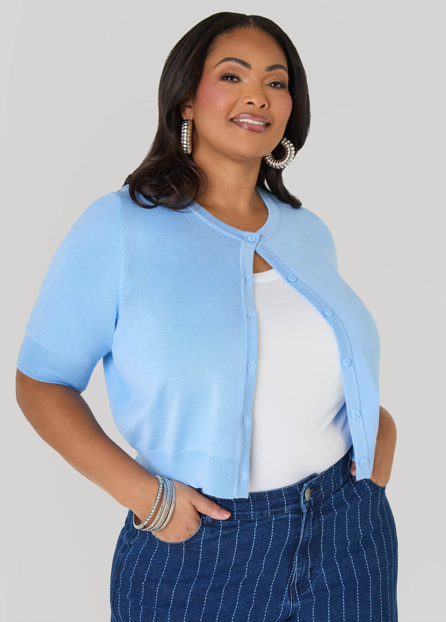 Knitted Cropped Cardigan