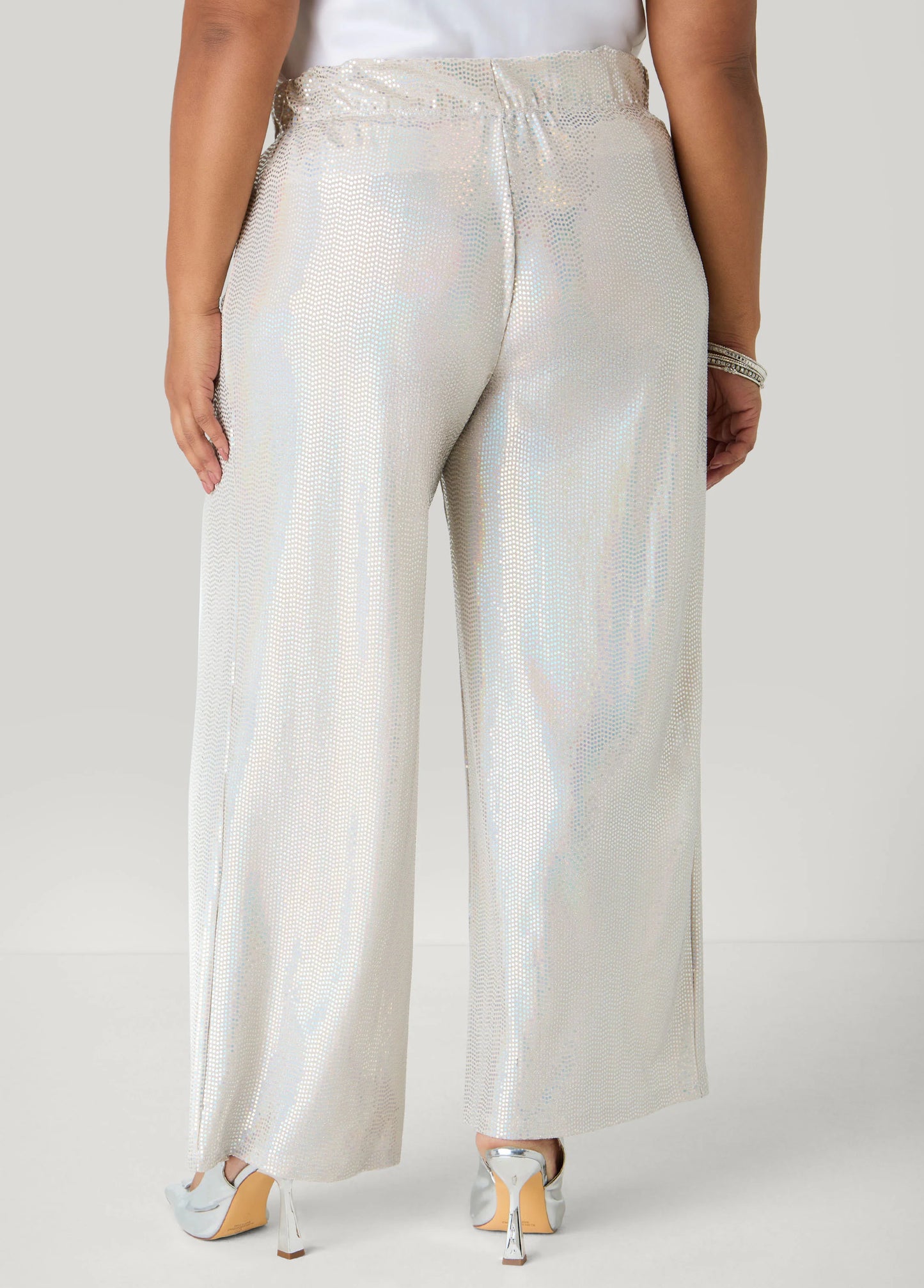 Sequined Wide Leg Pants