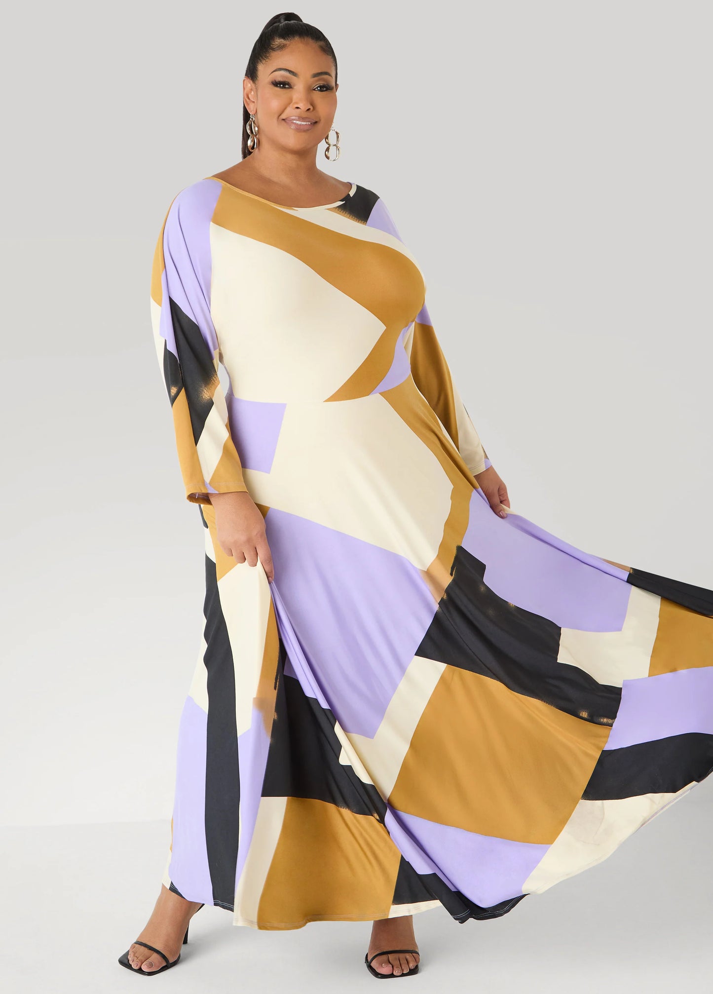Tall Geo Print A Line Maxi Dress