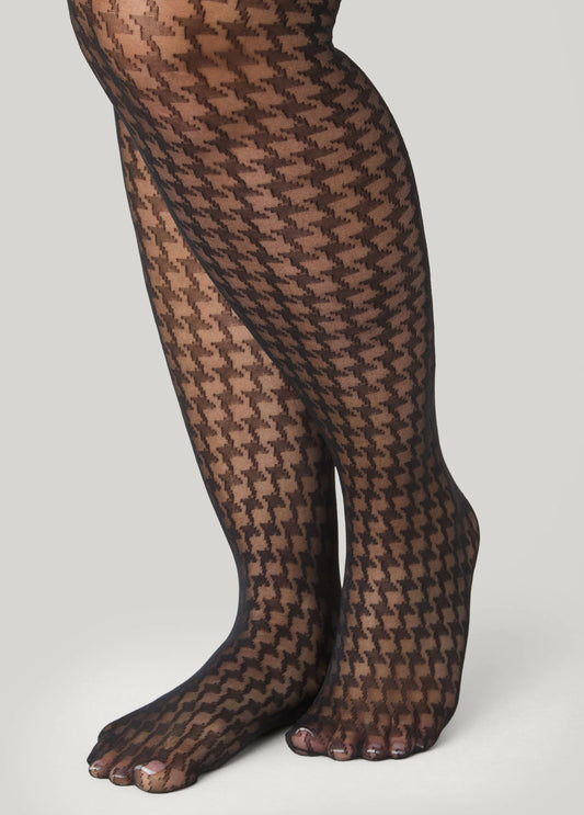Herringbone Footed Tights
