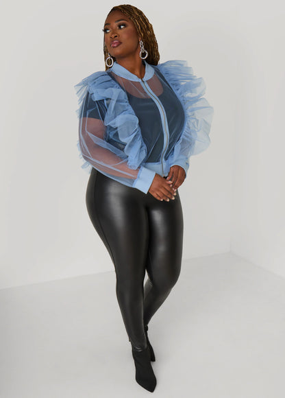 Ruffled Tulle Jacket