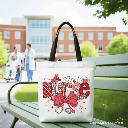 Nurse Heart Canvas Tote Bag