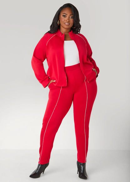 Piped Trimmed Track Jacket