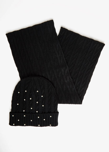Crystal And Faux Pearl Hat Gift Set