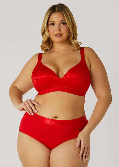 Leopard Jacquard Wireless Bra