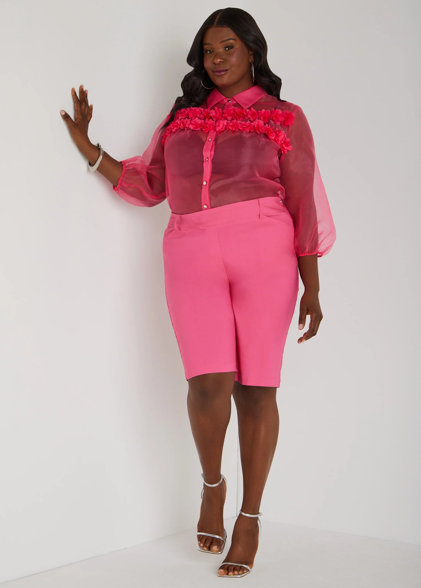 Rosette Organza Shirt