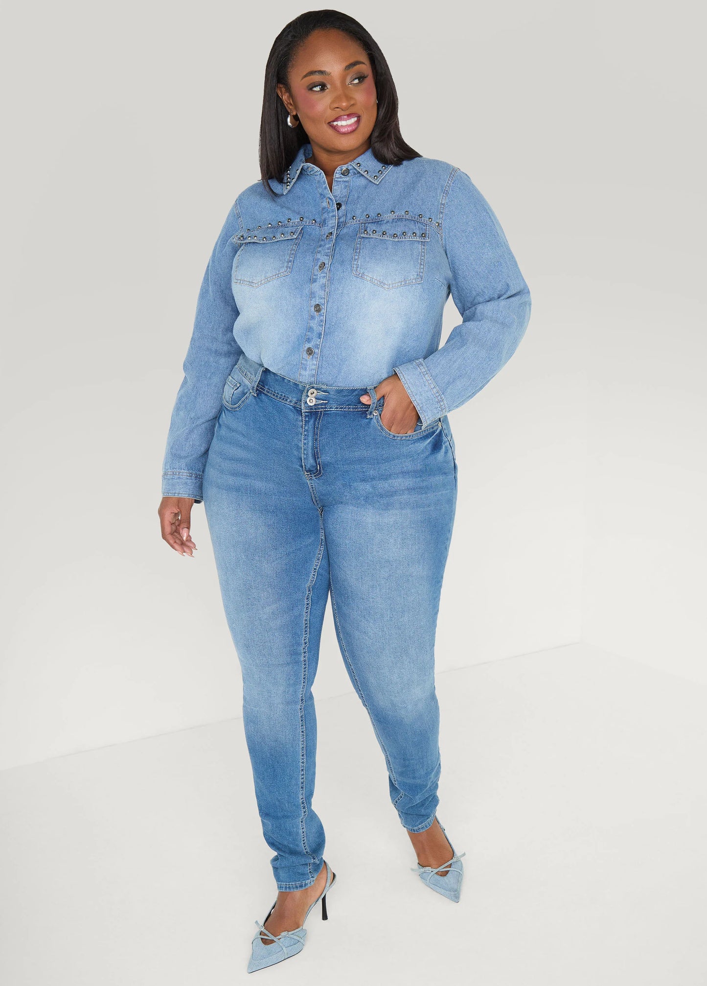 Studded Denim Shirt