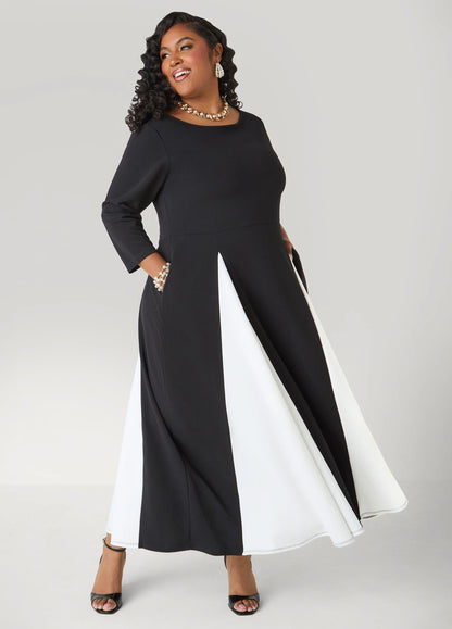 Tall Two Tone A Line Maxi Dress