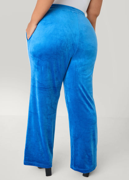 Striped Velour Track Pants
