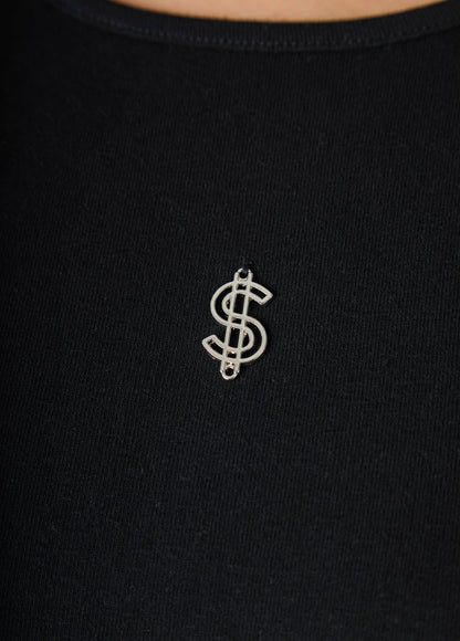 Dollar Sign Embellished Tee
