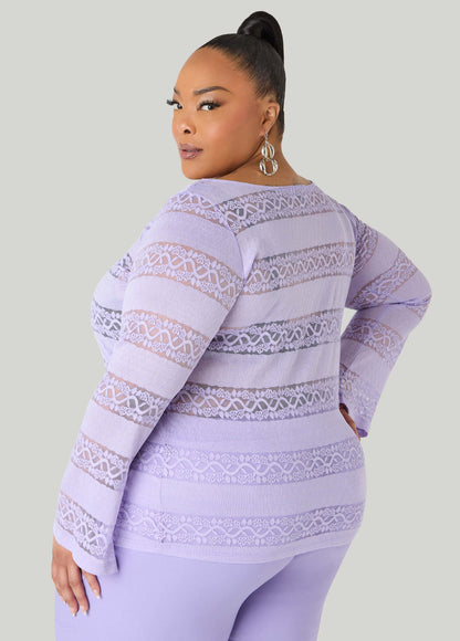 Lace Paneled Top