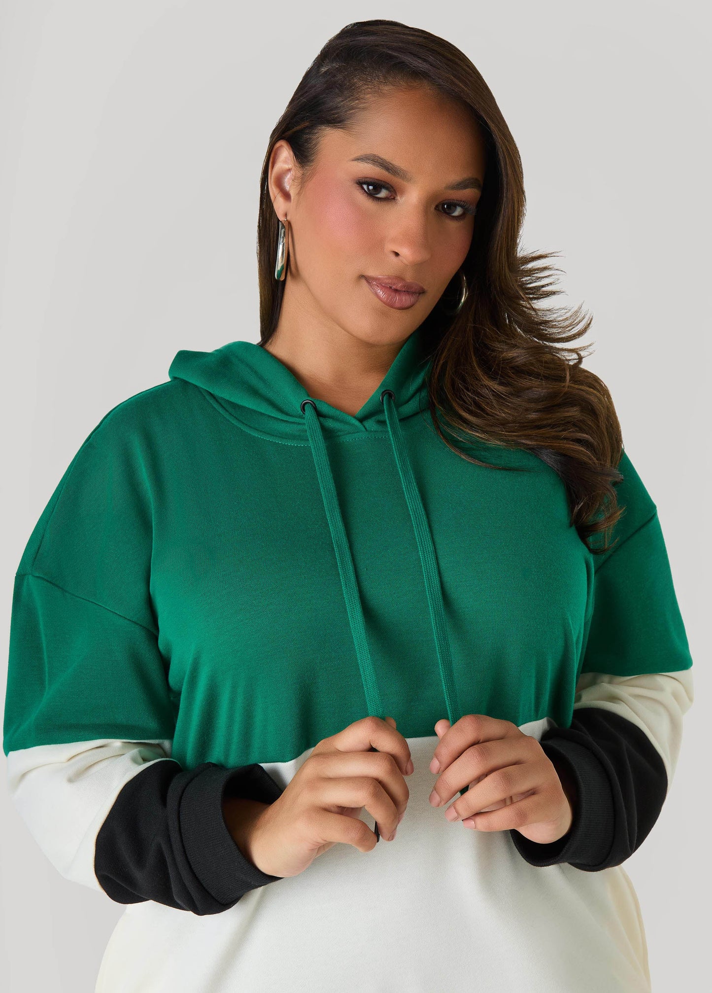 Colorblock French Terry Maxi Dress