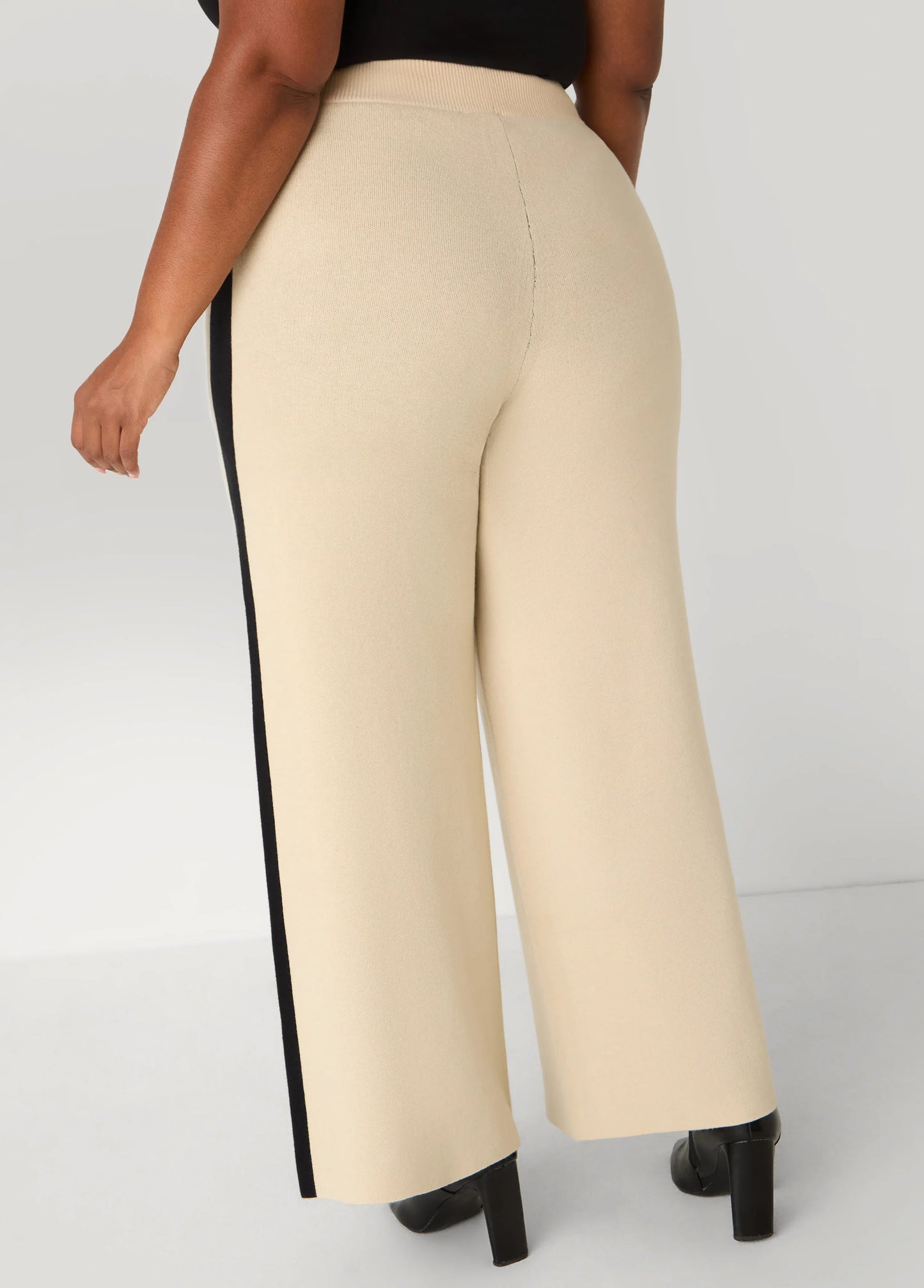 Striped Knitted Wide Leg Pants