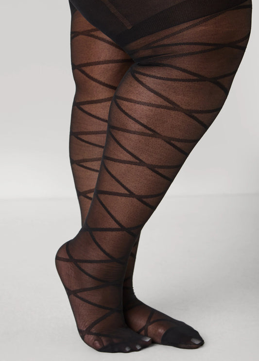 Checked Footed Tights
