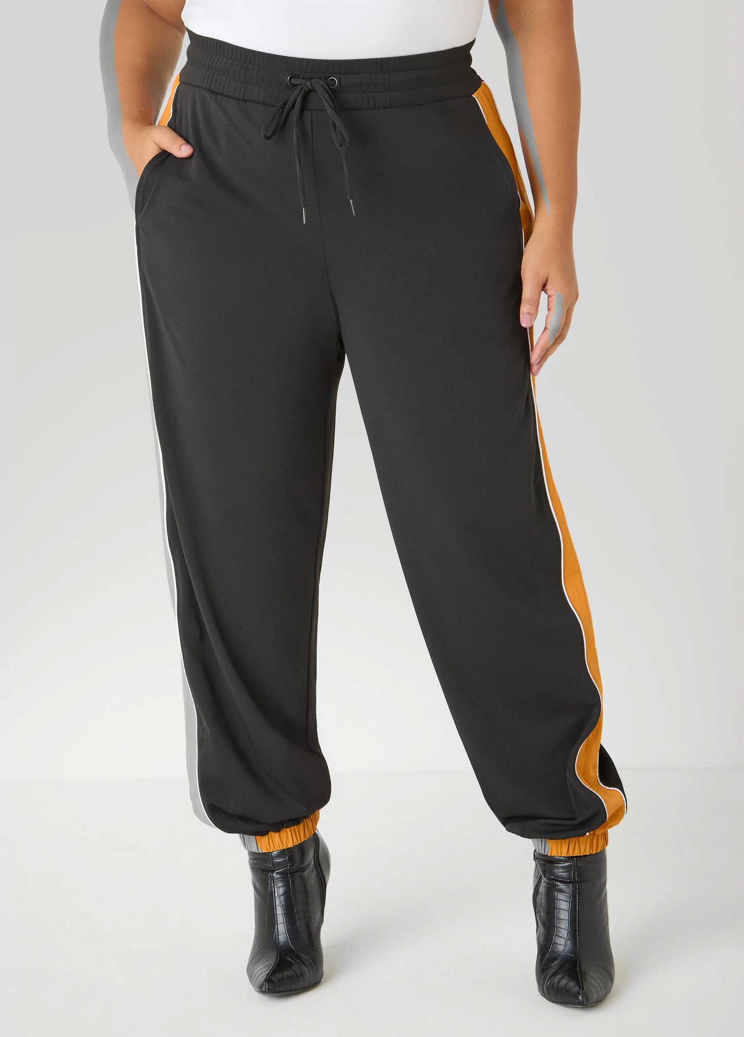 Paneled Two Tone Joggers