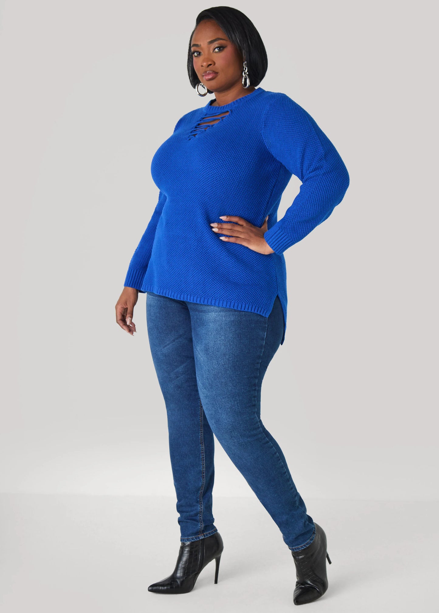 Lace Up Sweater