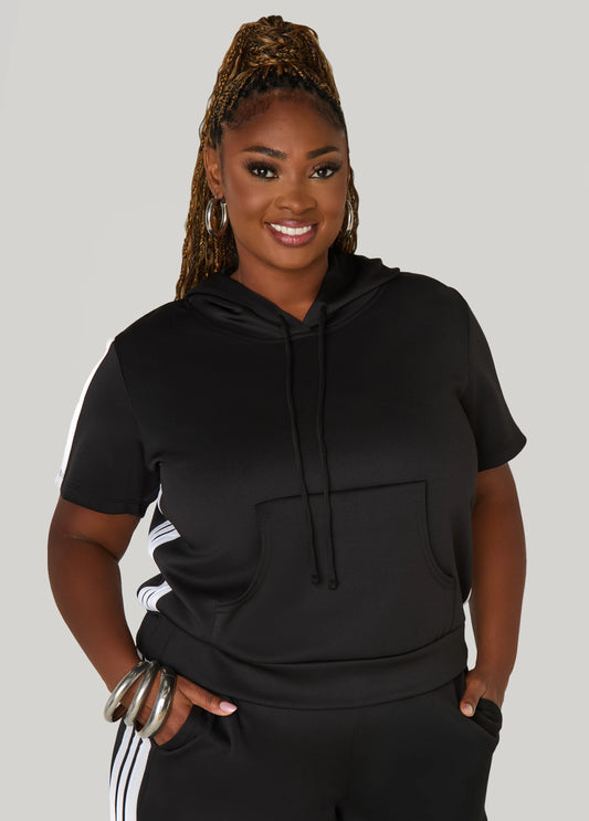 Striped Hooded Pullover