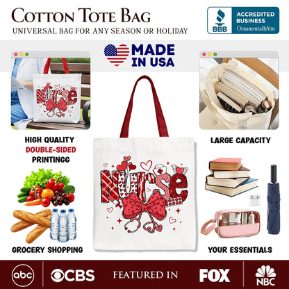 Nurse Heart Canvas Tote Bag