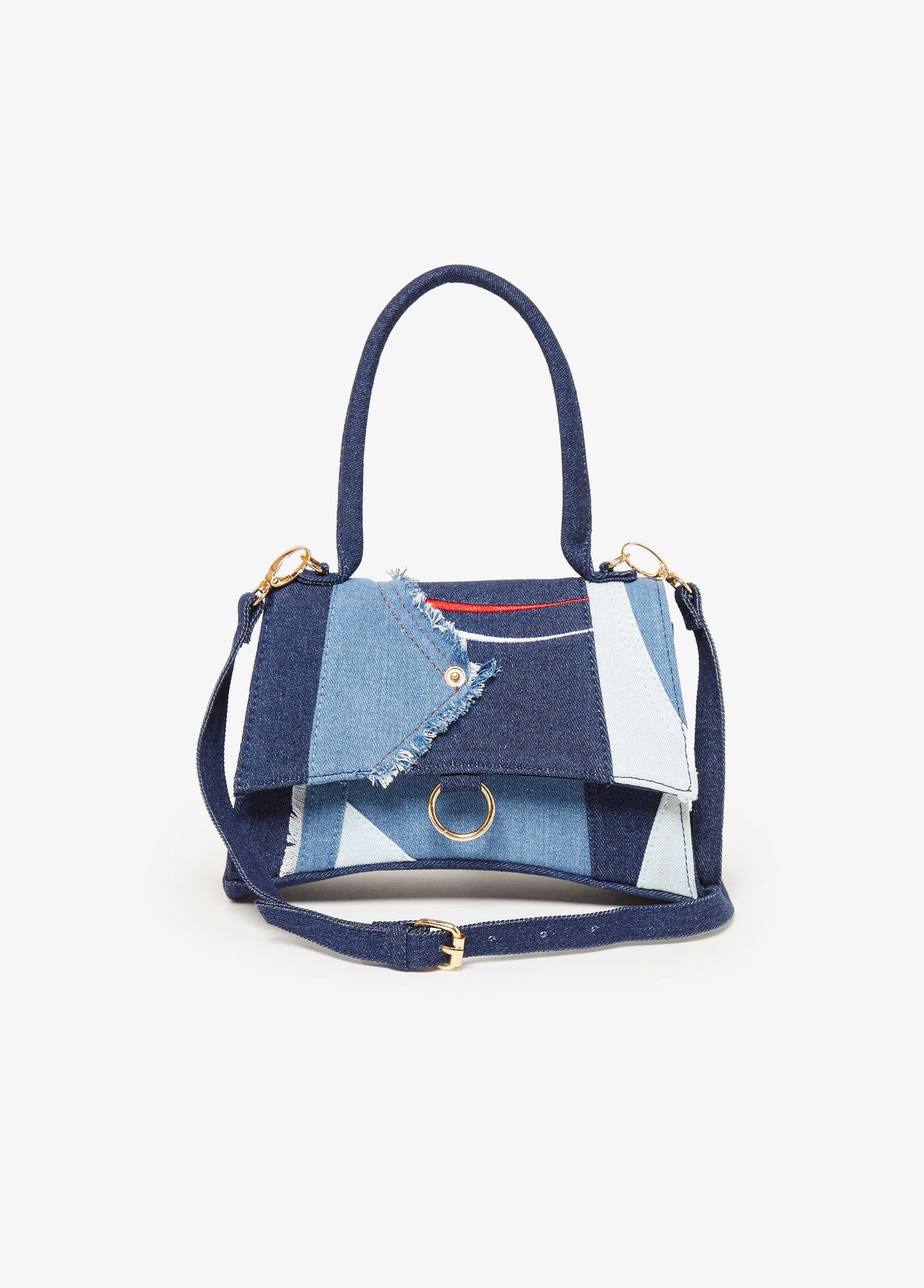 Patchwork Denim Crossbody Bag