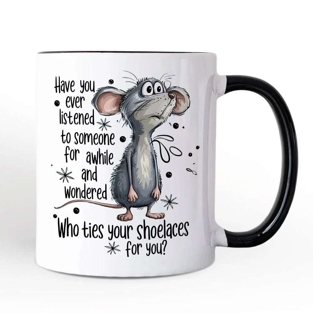 Who Ties Your Shoelaces Mug