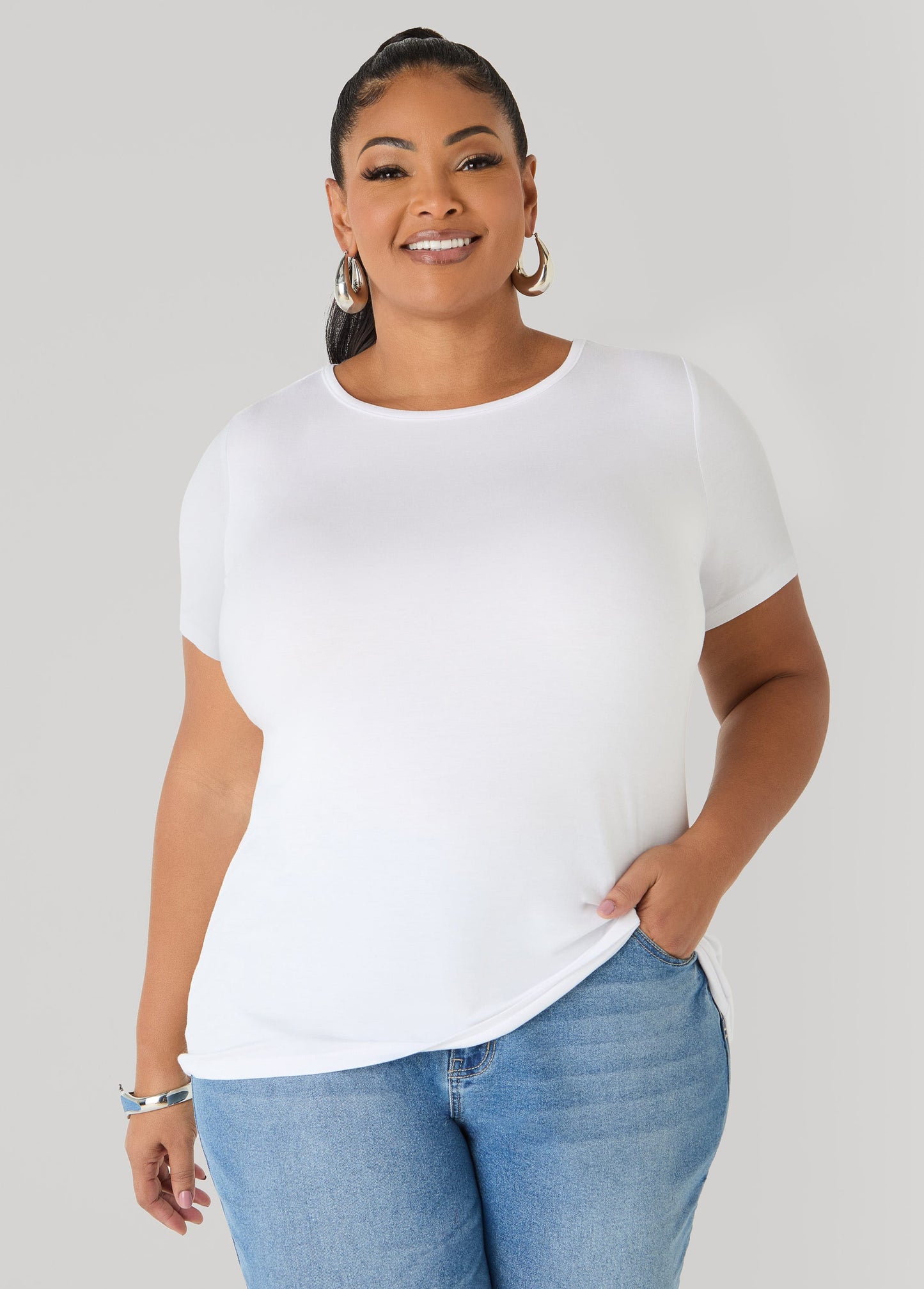 Basic Crewneck Jersey Tee