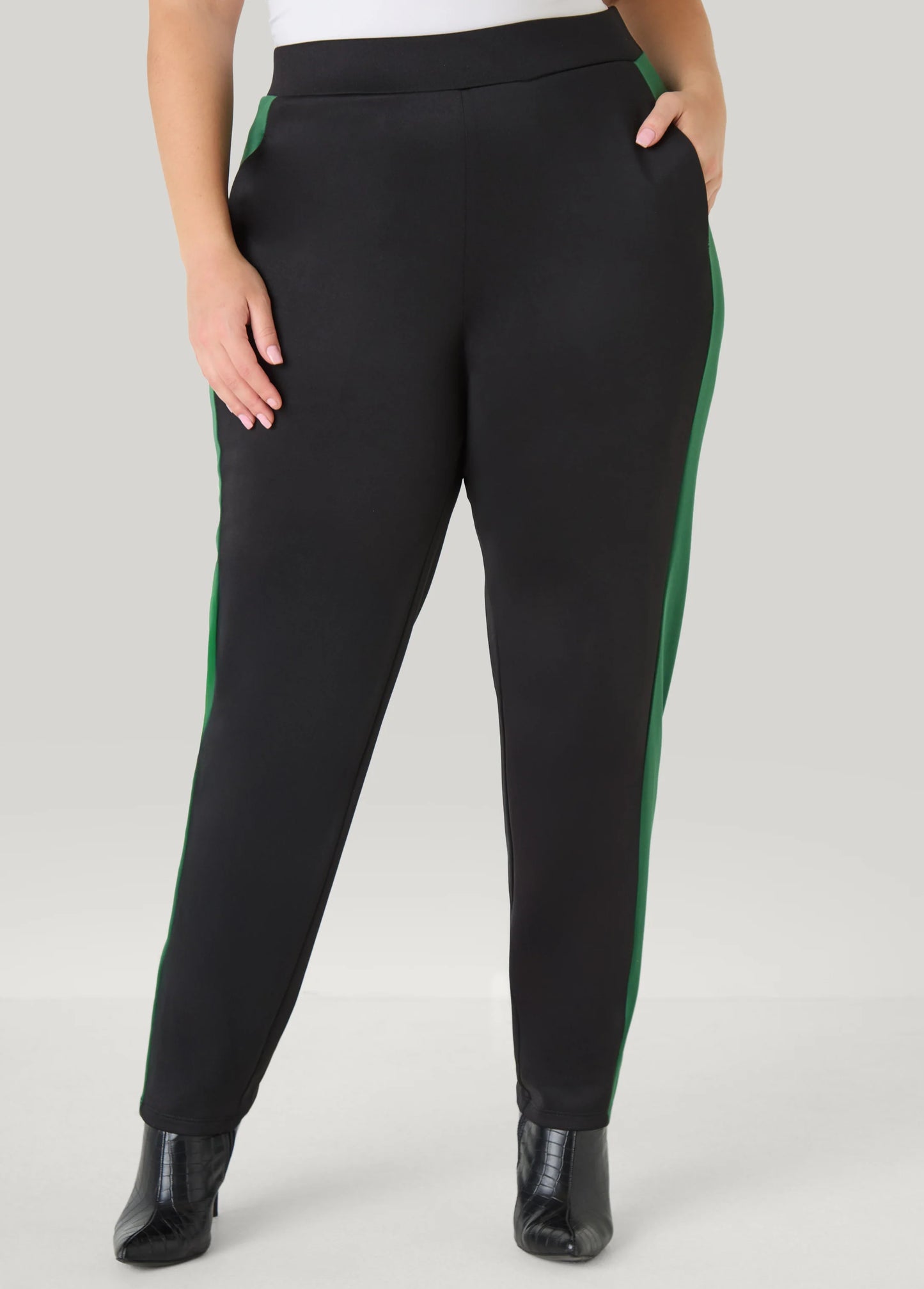 Two Tone Pull On Track Pants