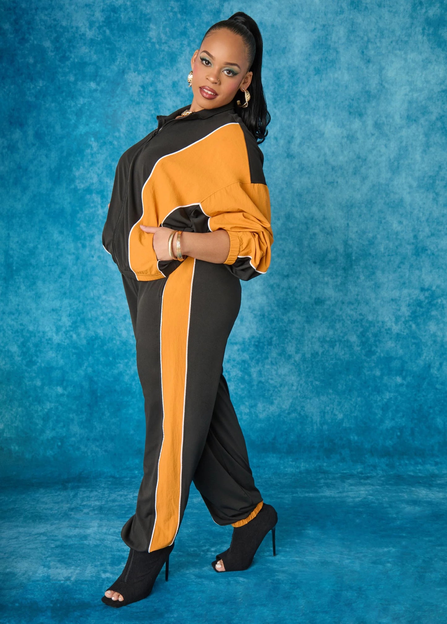 Paneled Two Tone Joggers
