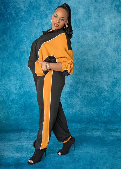 Paneled Two Tone Joggers