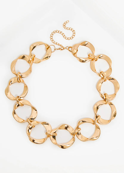 Twisted Gold Tone Necklace