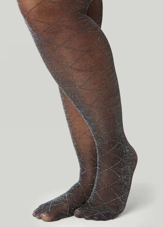 Lurex™ Checked Opaque Tights