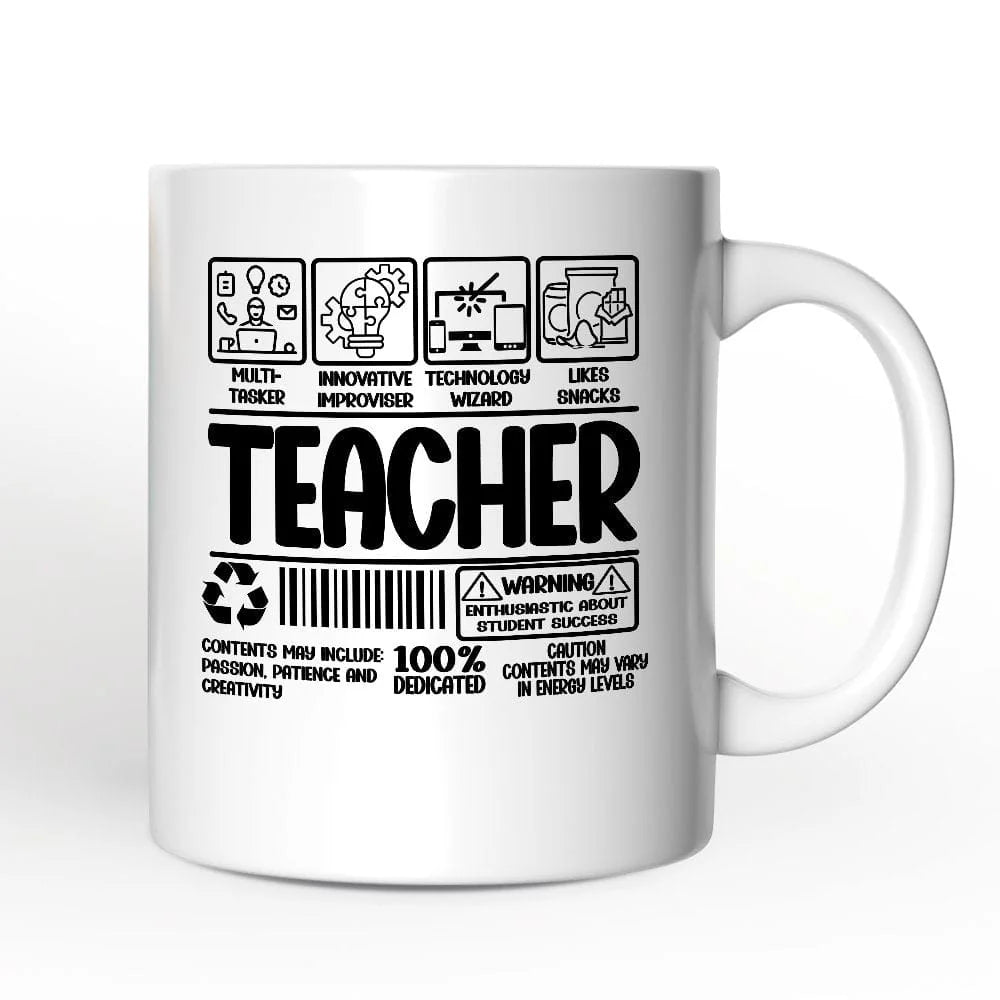Teacher Barcode Ceramic Mug