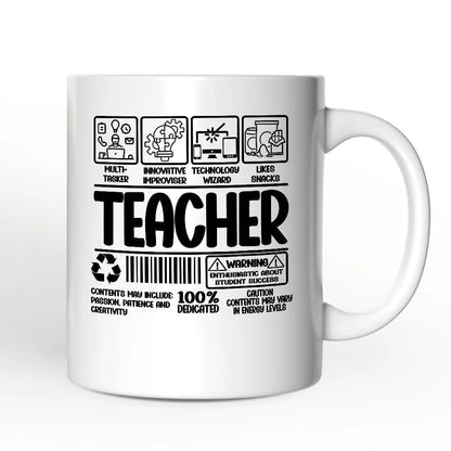 Teacher Barcode Ceramic Mug
