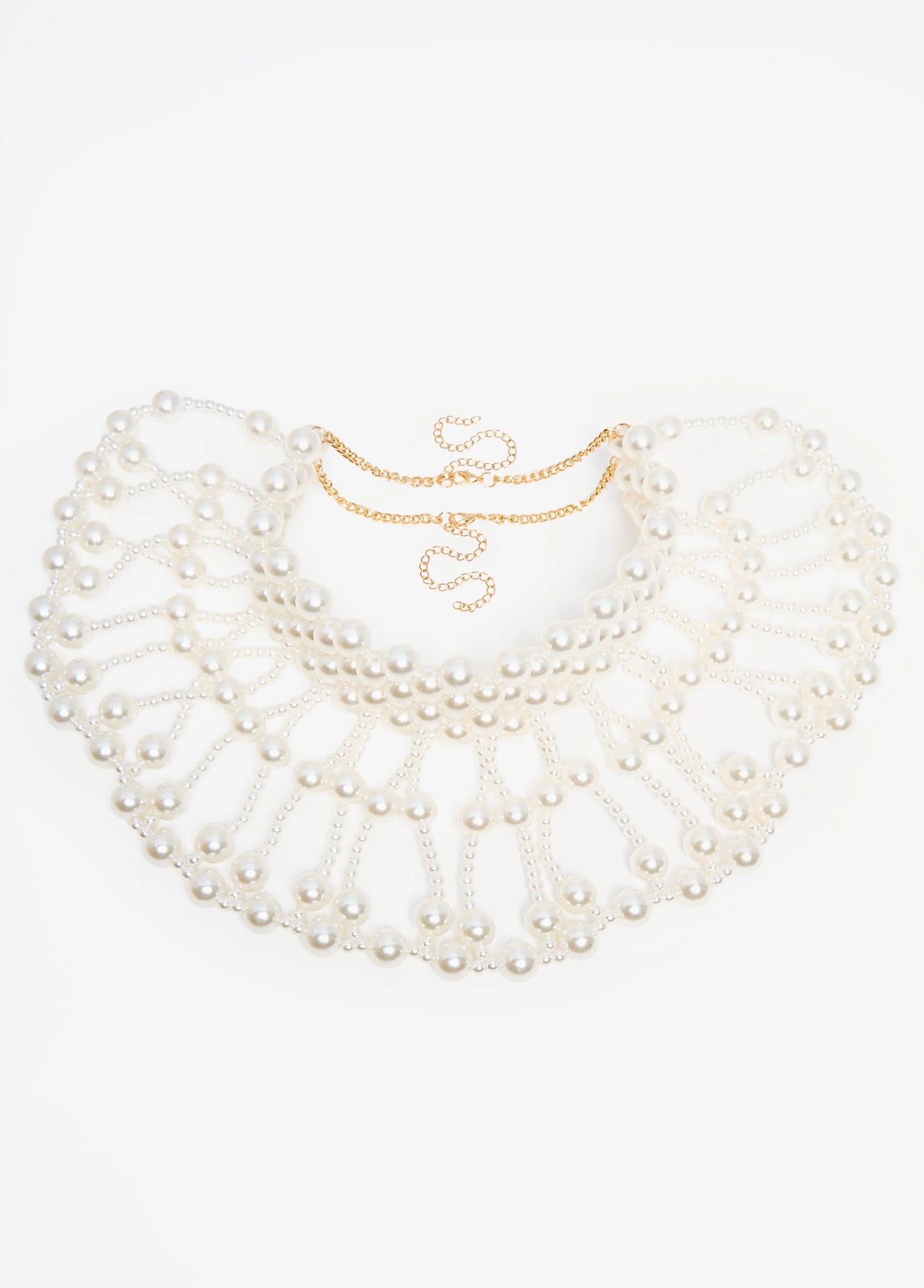 Layered Faux Pearl Collar