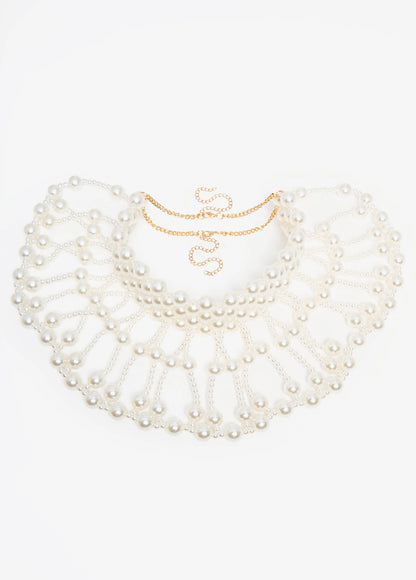 Layered Faux Pearl Collar