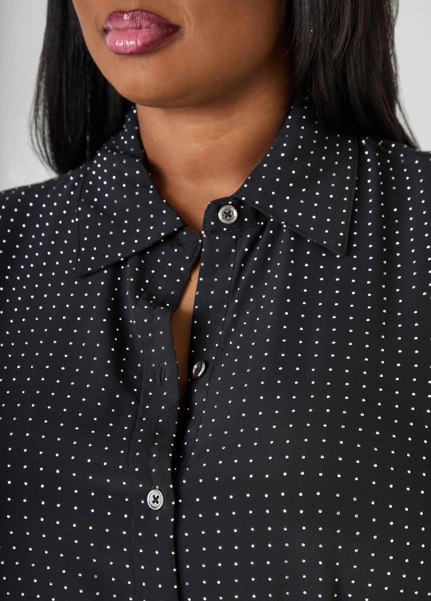 Studded Maxi Shirtdress