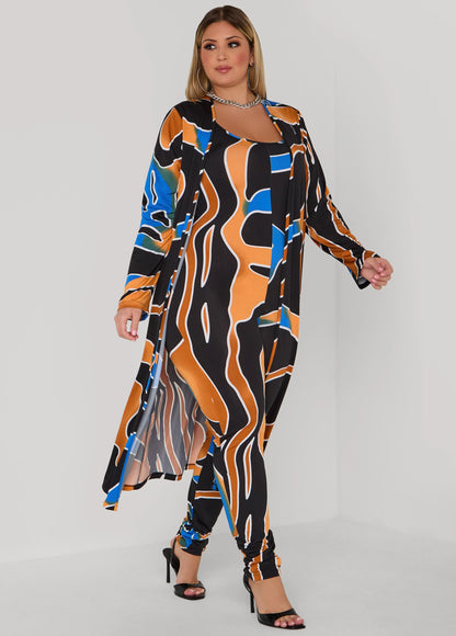 Abstract Print Catsuit